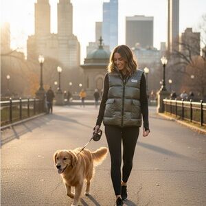 PELOTON Reversible Puffer Vest Made In Korea Women Size XL